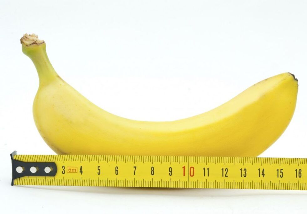 a pénisz méretének mérése egy banán példájával